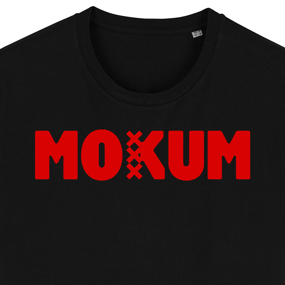 Mokum shirt zwart-rood detail