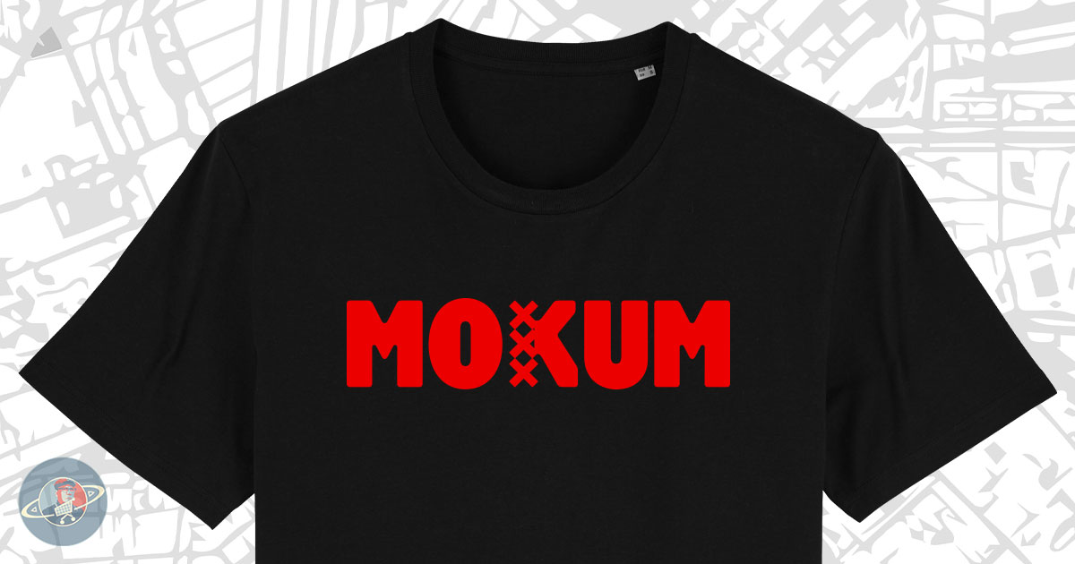 Mokum shirt zwart-rood